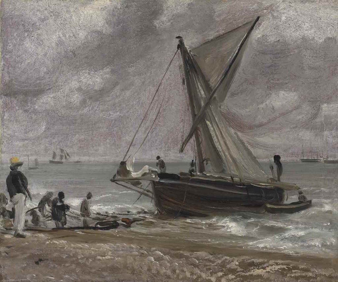 Beaching a Boat, Brighton by John Constable