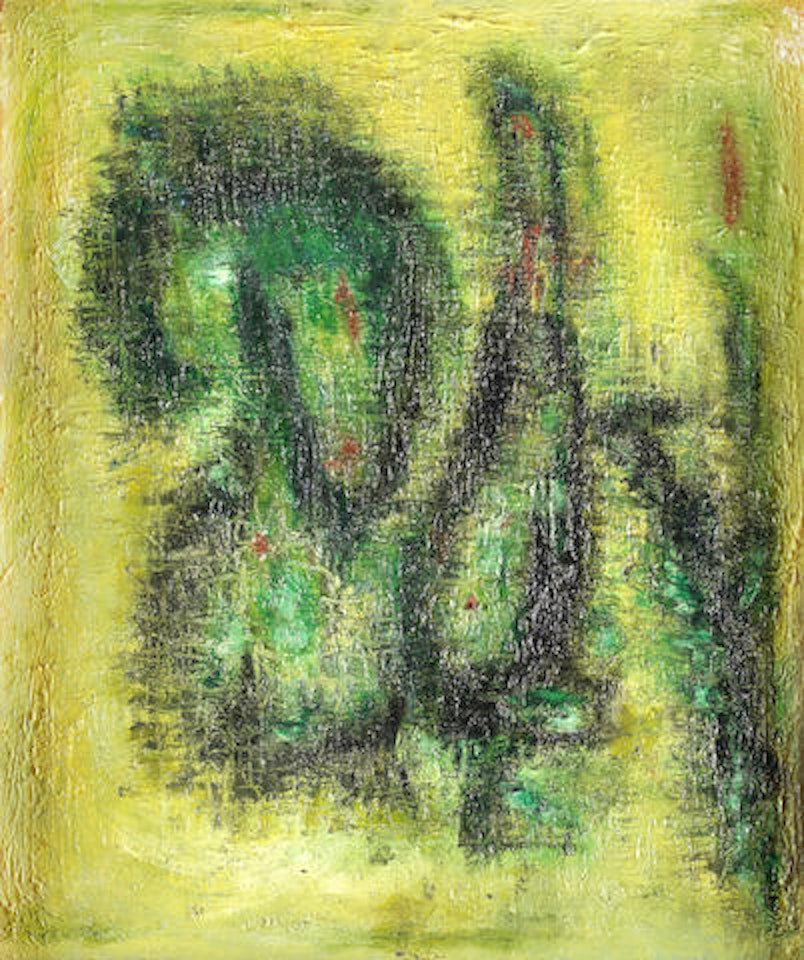 Paisley Composition in Green by Fahr-El-Nissa Zeid