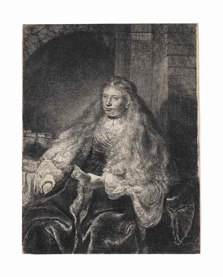 The Great Jewish Bride by Attributed to Rembrandt Harmensz van Rijn