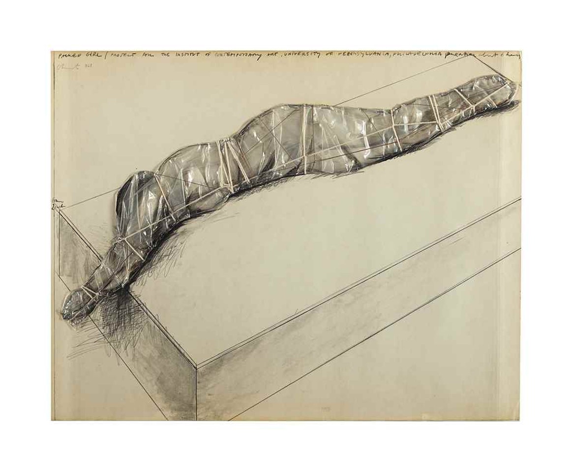 Packed girl, project for the Institute of Contemporary Art, Philadelphia by Christo