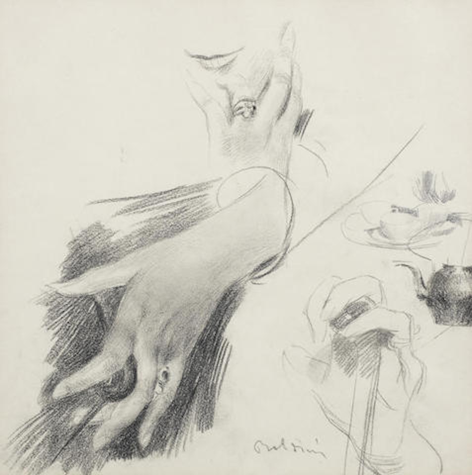 Study of hands by Giovanni Boldini