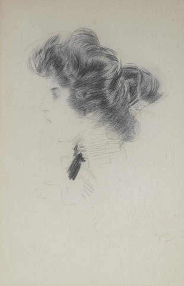 Portrait of a lady in profile painted c. 1897-1902 by Giovanni Boldini