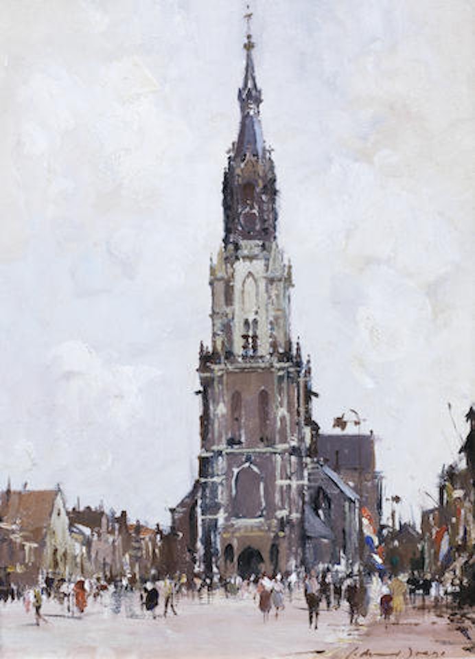 The Groot Markt, Delft by Edward Seago