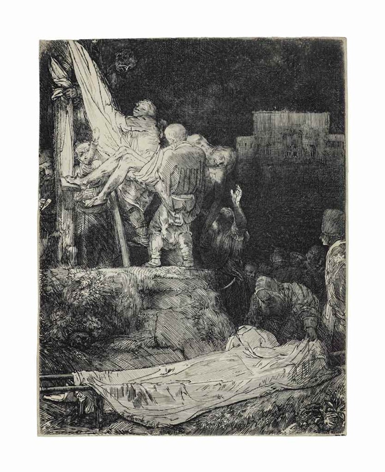 The Descent from the Cross by Torchlight by Attributed to Rembrandt Harmensz van Rijn