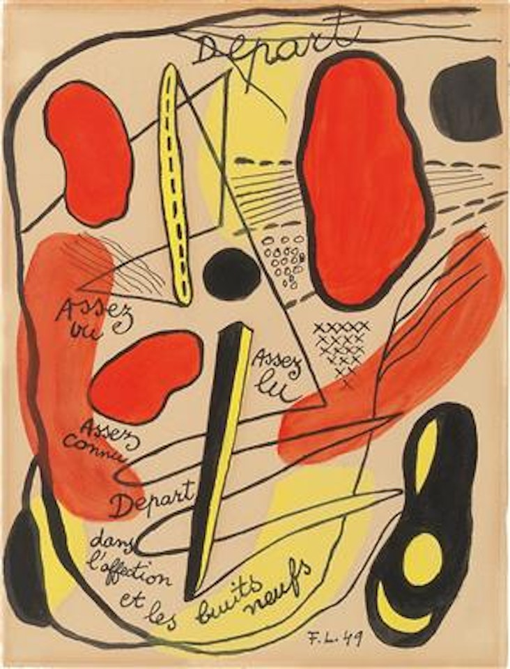 Departure, for The Illuminations of Rimbaud by Fernand Leger
