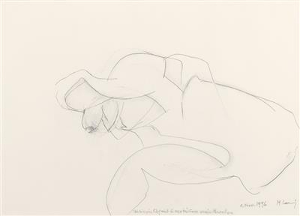 ‘Ich bin ein Elefant u. zertrümmere mein Porzellan’ by Maria Lassnig