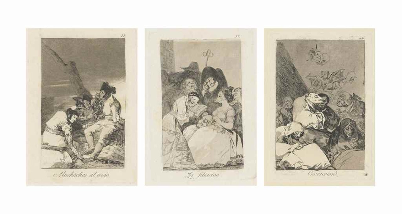 Four Plates, from: Los Caprichos by Francisco José de Goya