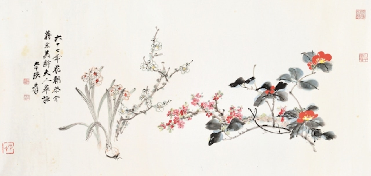 FLOWERS by Zhang Daqian