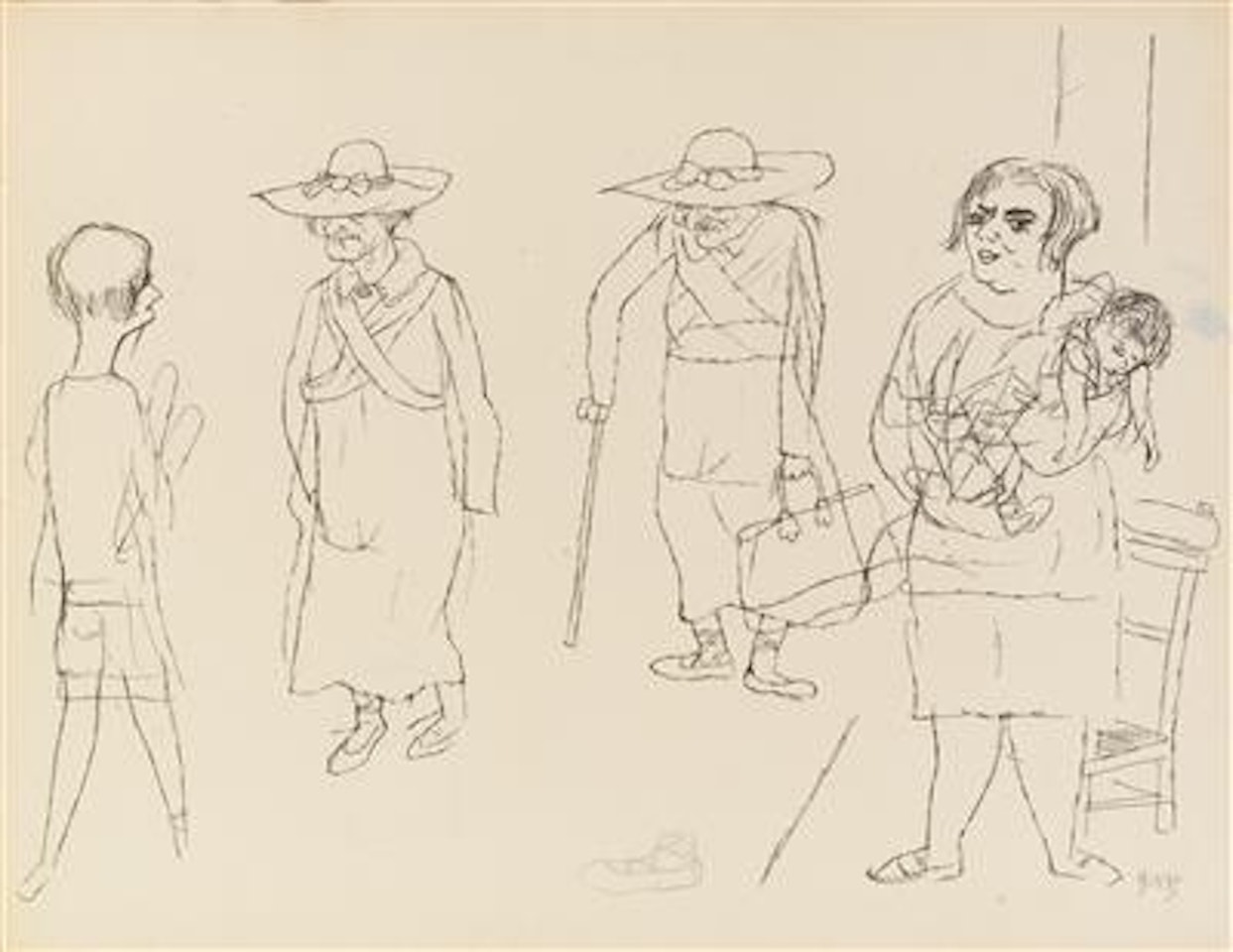 Strada di Parigi (A street in Paris) by George Grosz