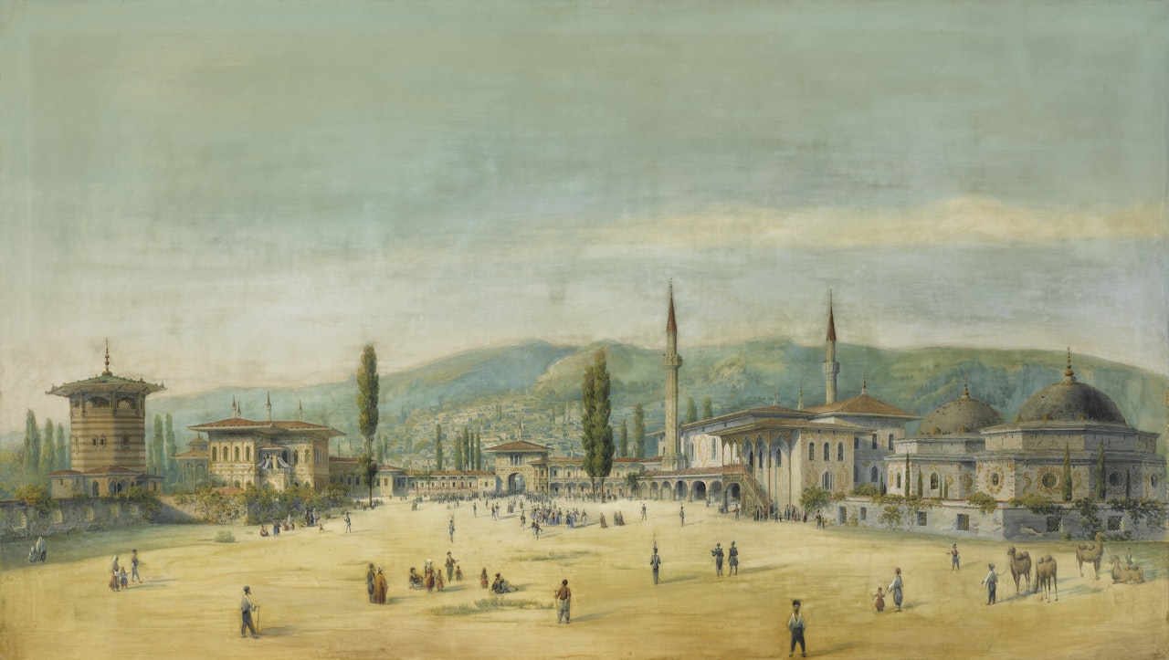 THE KHAN'S PALACE IN BAKHCHISARAI by Carlo Bossoli