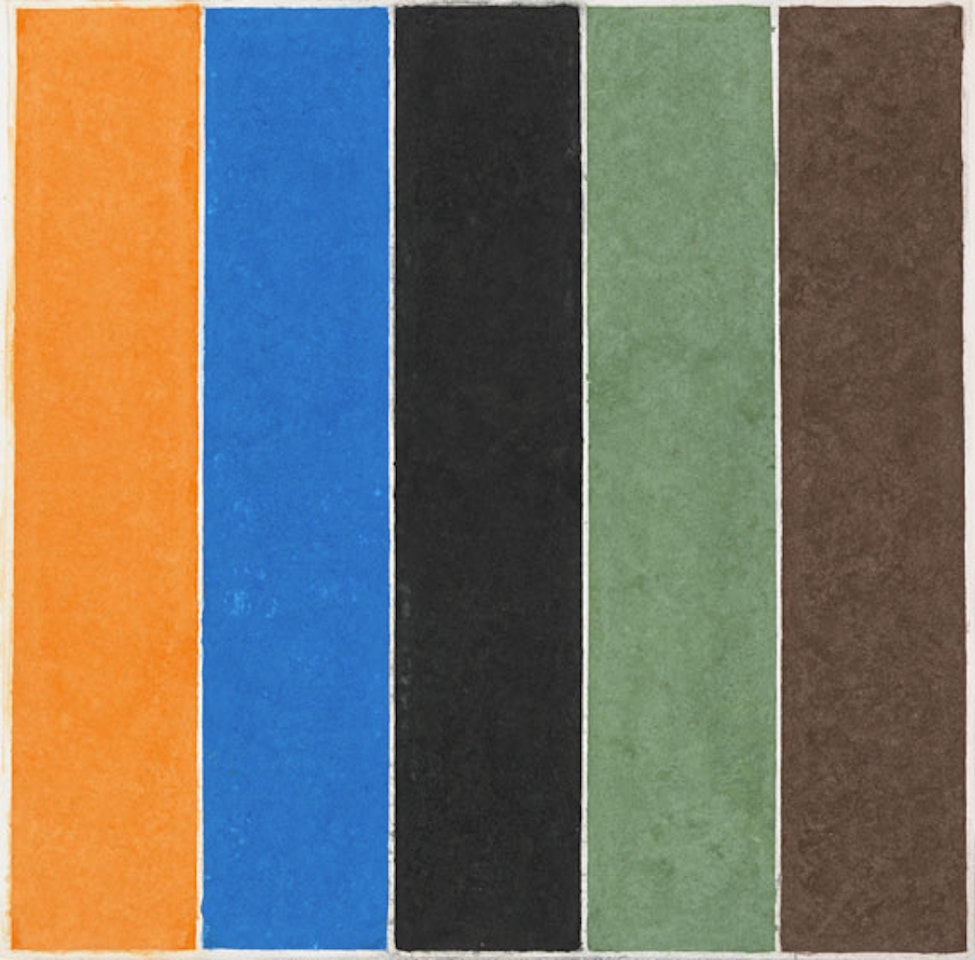 Coloured Paper Image XXI (Orange Blue Black Green Brown) by Ellsworth Kelly