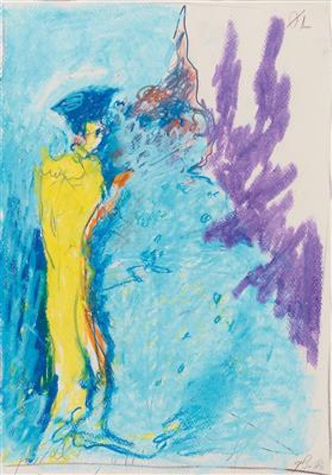 Untitled (title covered by the drawing) by Gunter Brus