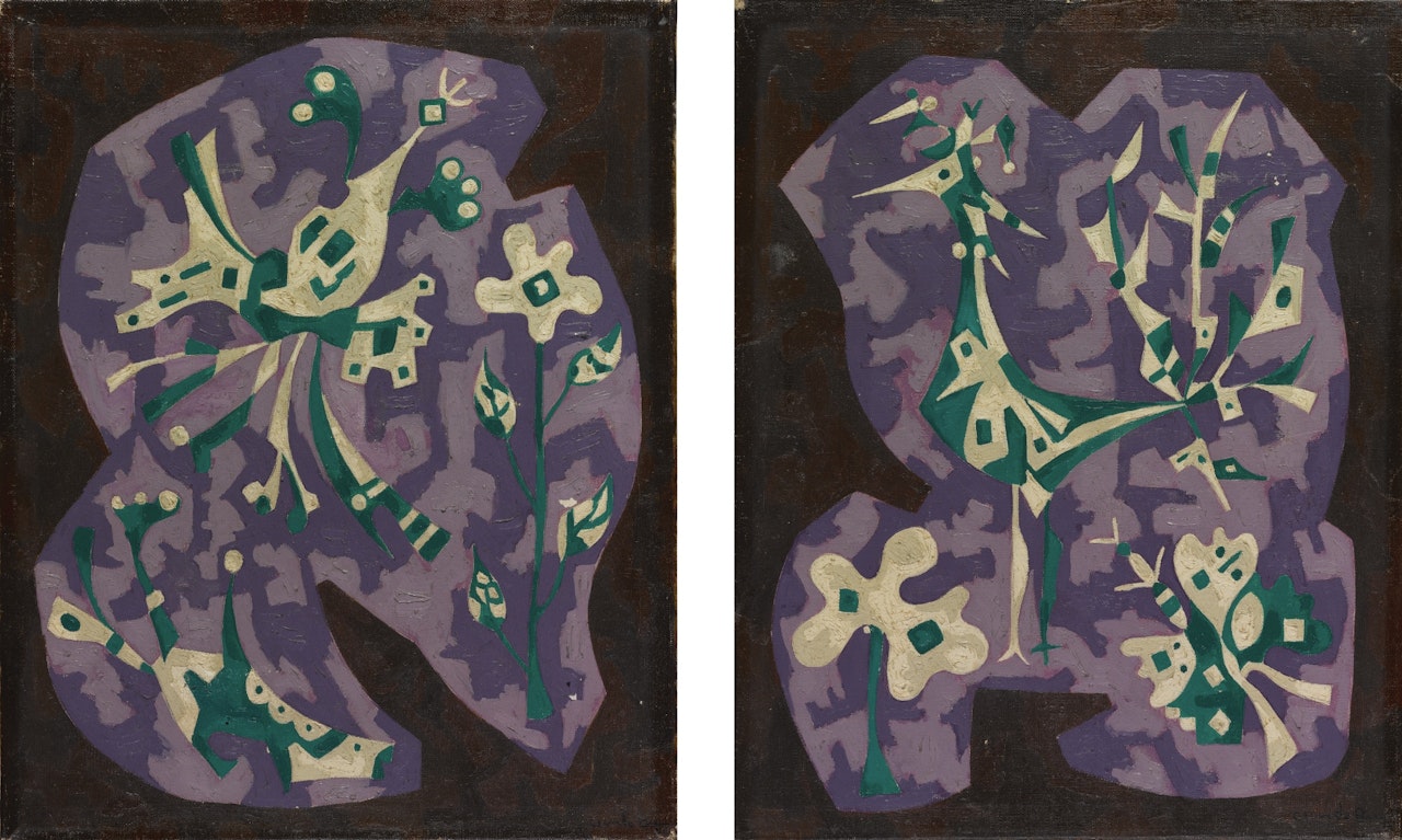 UNTITLED (A PAIR OF WORKS)  by Cundo Bermudez