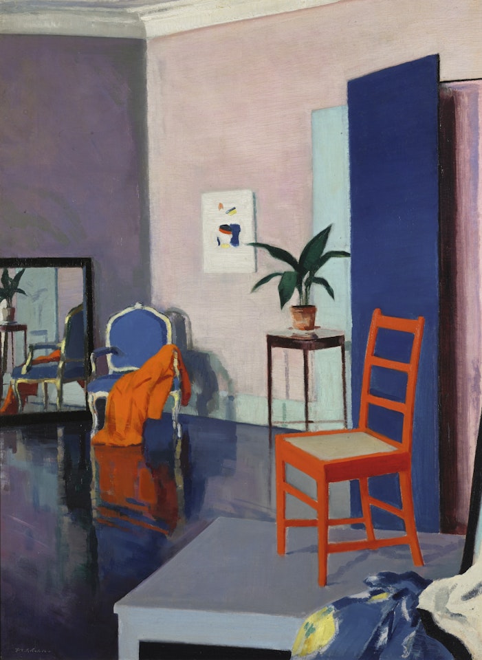 INTERIOR, THE RED CHAIR by Francis Campbell Boileau Cadell