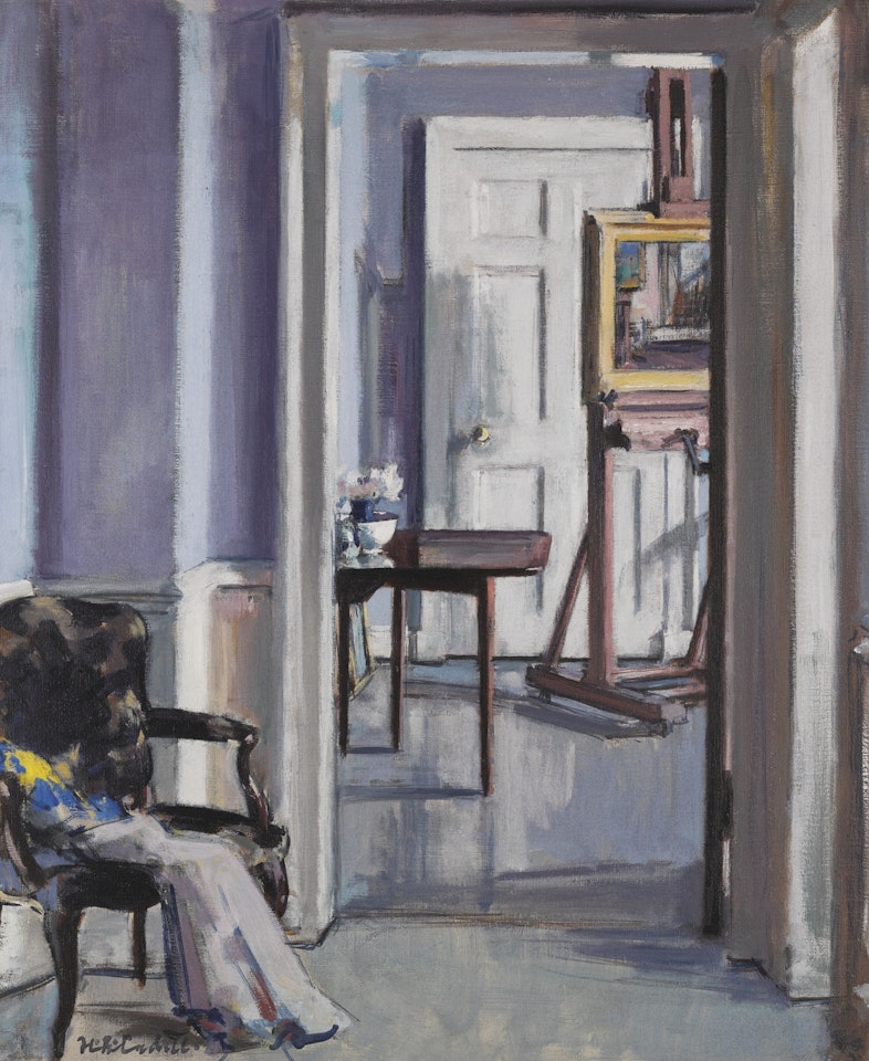 INTERIOR, 30 REGENT TERRACE WITH EASEL by Francis Campbell Boileau Cadell