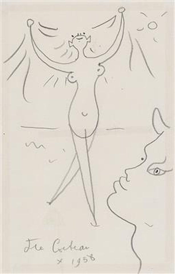 A dancing faun and a young boy by Jean Cocteau