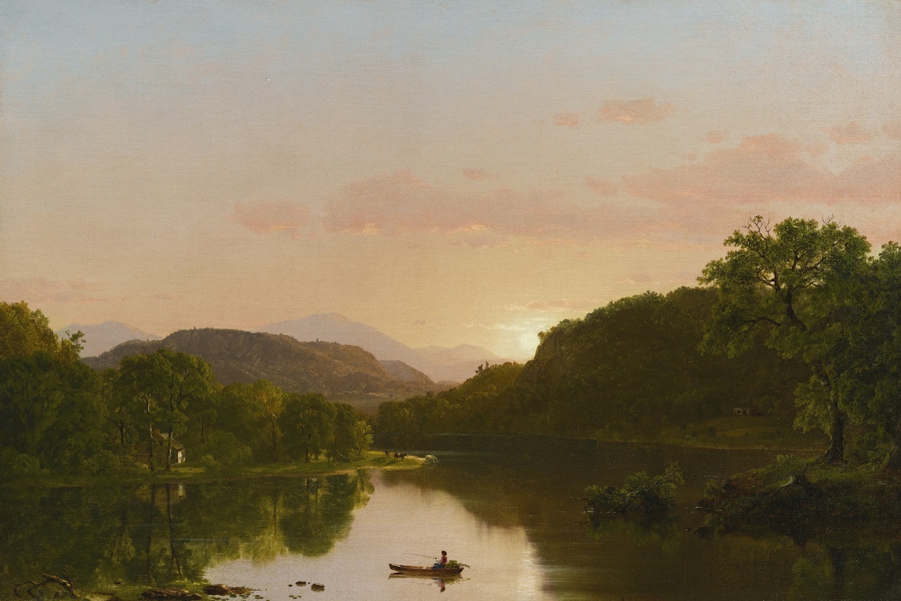 VIEW IN NEW ENGLAND by Frederic Edwin Church