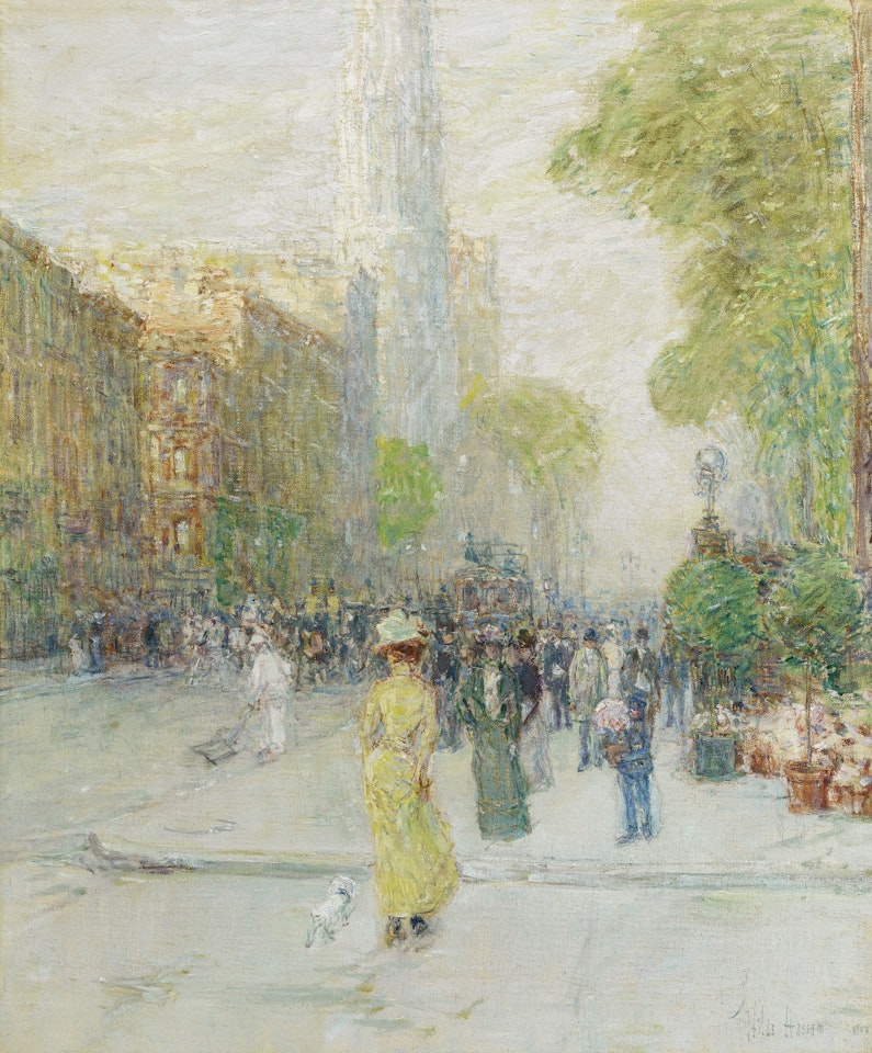 NEW YORK STREET SCENE by Childe Hassam
