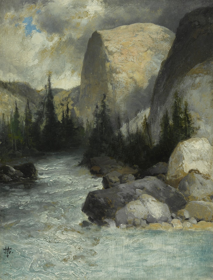 TUOLOMNE RIVER NEAR THE HEAD OF THE GREAT CAÑON by Thomas Moran