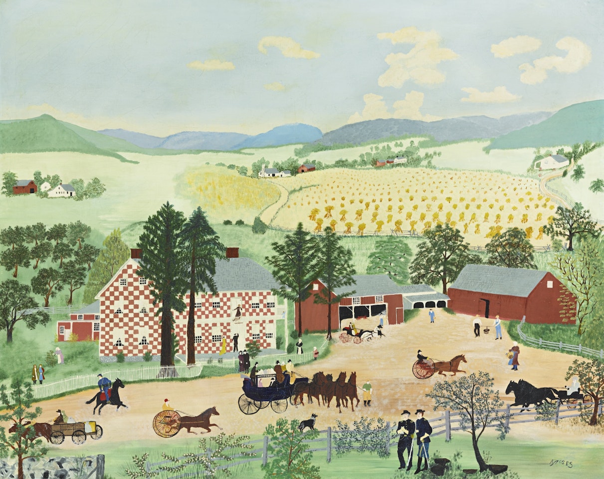 CHECKERED HOUSE by Grandma Moses