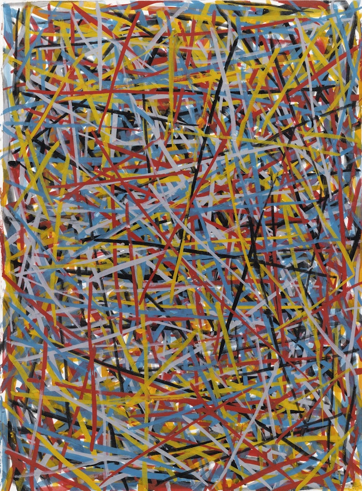 STRAIGHT BRUSHSTROKES IN ALL DIRECTIONS by Sol LeWitt