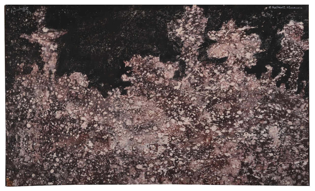 PAYSAGE TAVELÉ AUX ARBRES by Jean Dubuffet