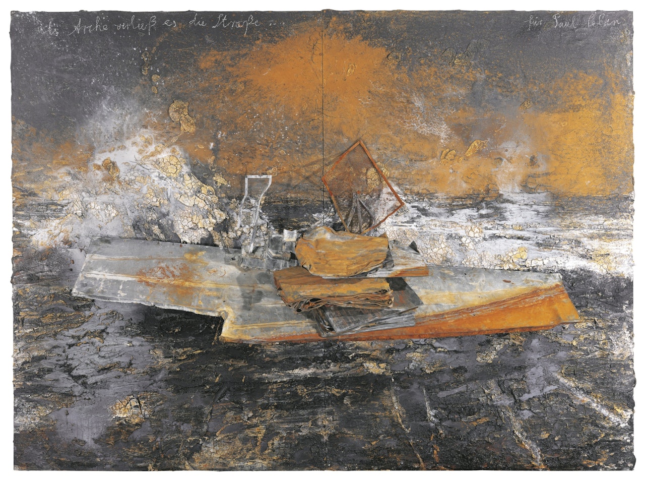 DEIN HAUSRITT DIE FINSTERE WELLE by Anselm Kiefer