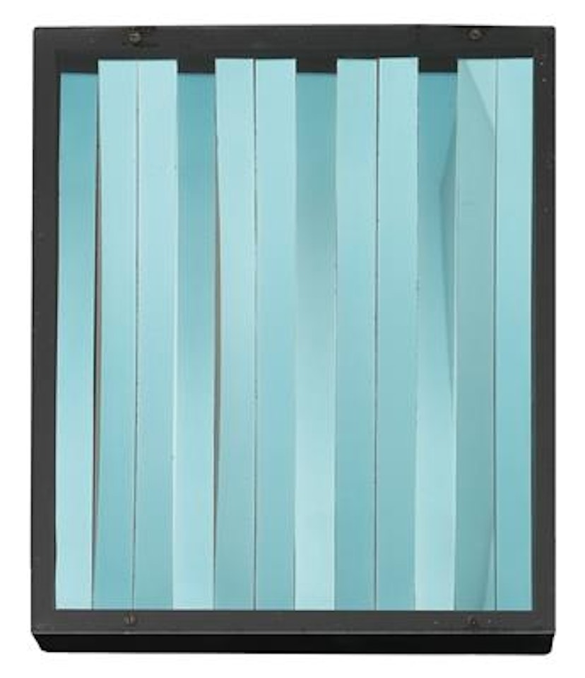 Concave mirror object – blue by Adolf Luther