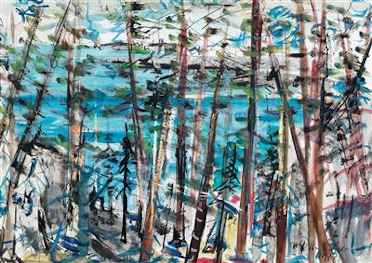 Landscape with trees by Hans Staudacher