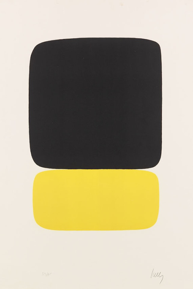 Black over Yellow Serie IX, No. 21 by Ellsworth Kelly