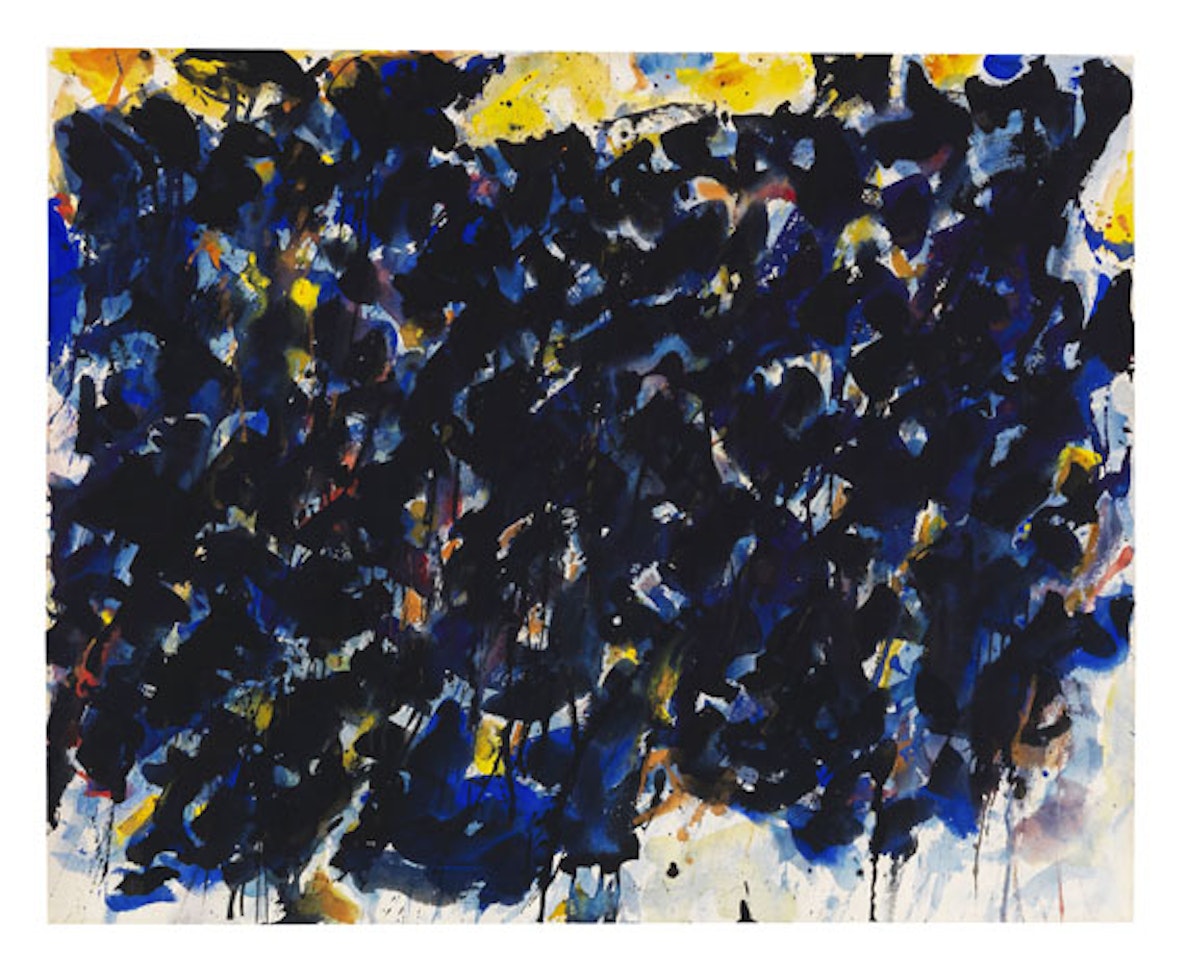Composition: Black and Blue (SF56-157) by Sam Francis