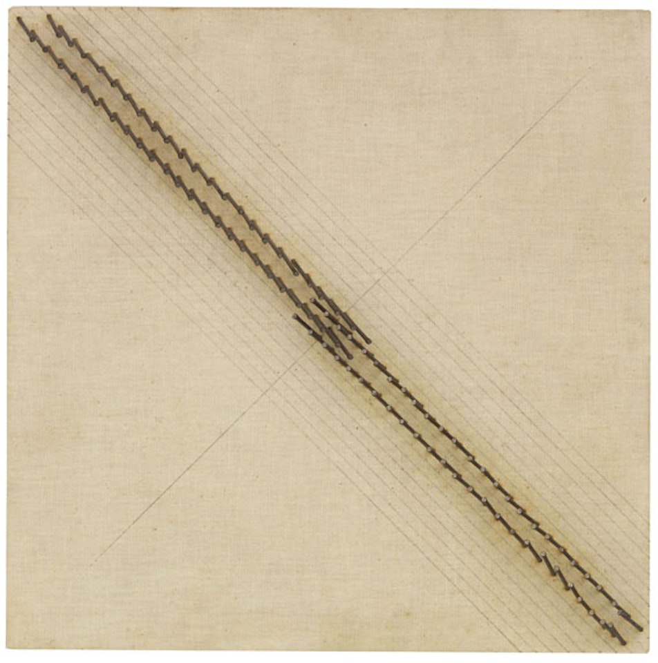 Diagonale Struktur II by Günther Uecker