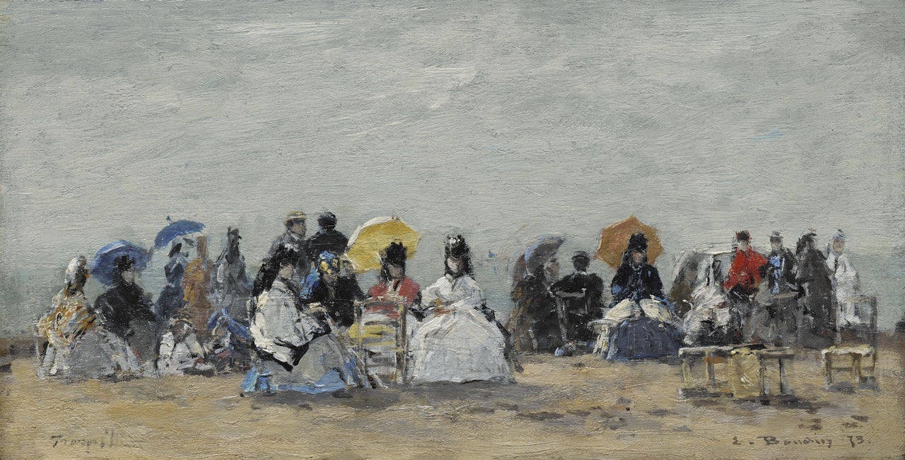 TROUVILLE, SCÈNE DE PLAGE by Eugène Boudin