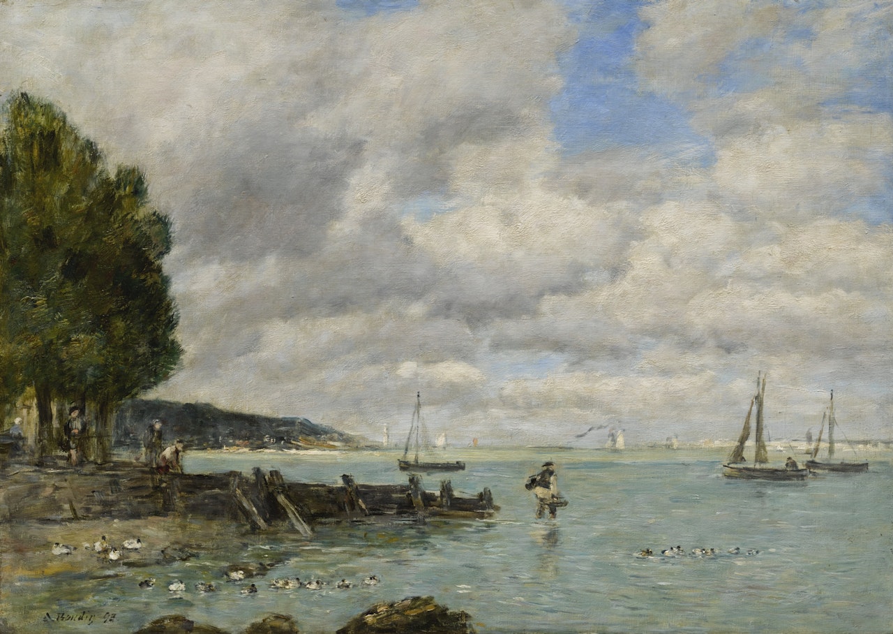 LA SEINE À QUILLEBEUF by Eugène Boudin