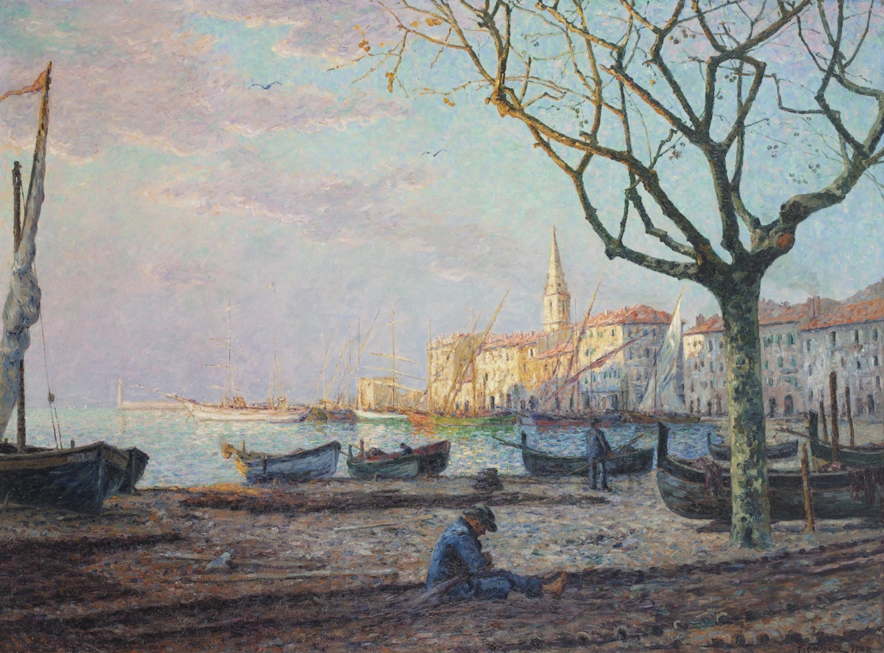 PORT DE MER DANS LE MIDI, EFFET DE SOLEIL by Francis Picabia
