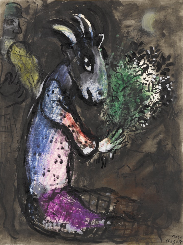 L'ÂNE OU AUTOUR DES ÉTUDES POUR "DERRIÈRE LE MIROIR"  by Marc Chagall