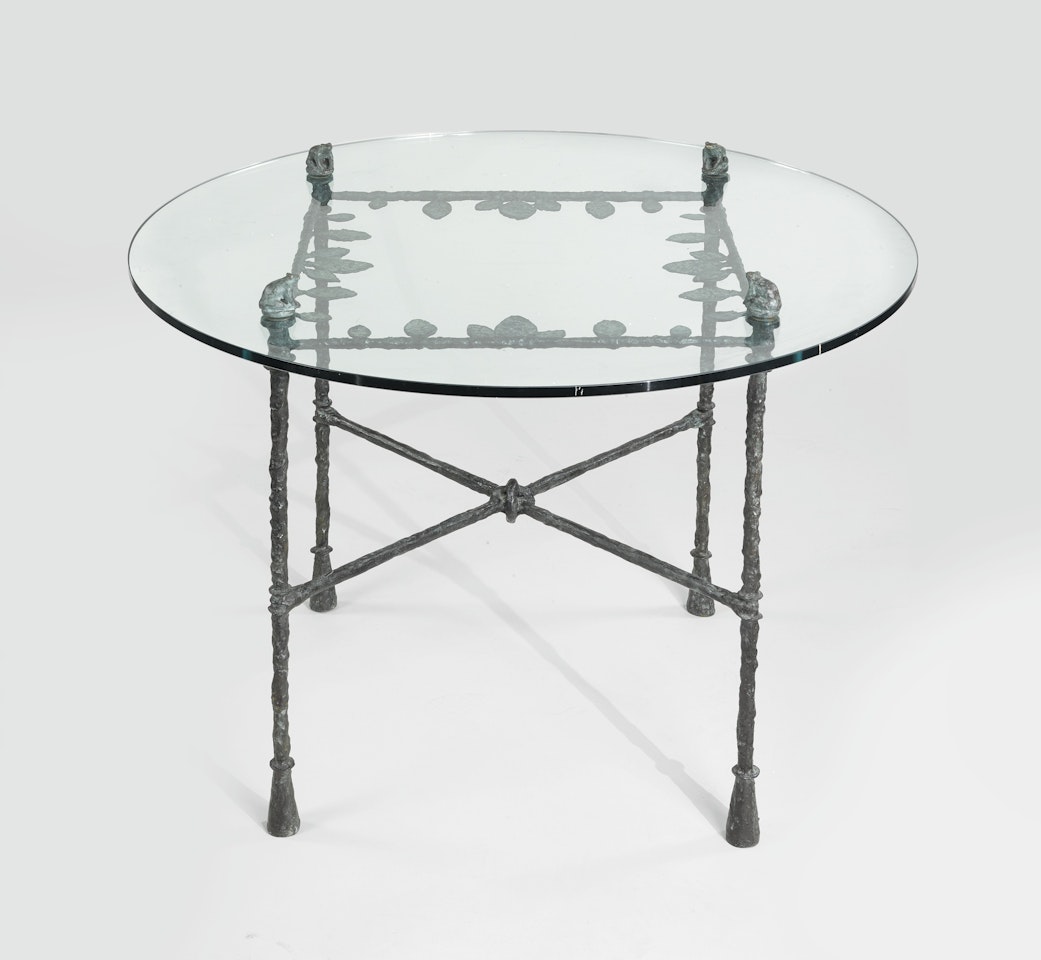 TABLE-FEUILLES: MODÈLE DE SALLE À MANGER AUX GRENOUILLES by Diego Giacometti