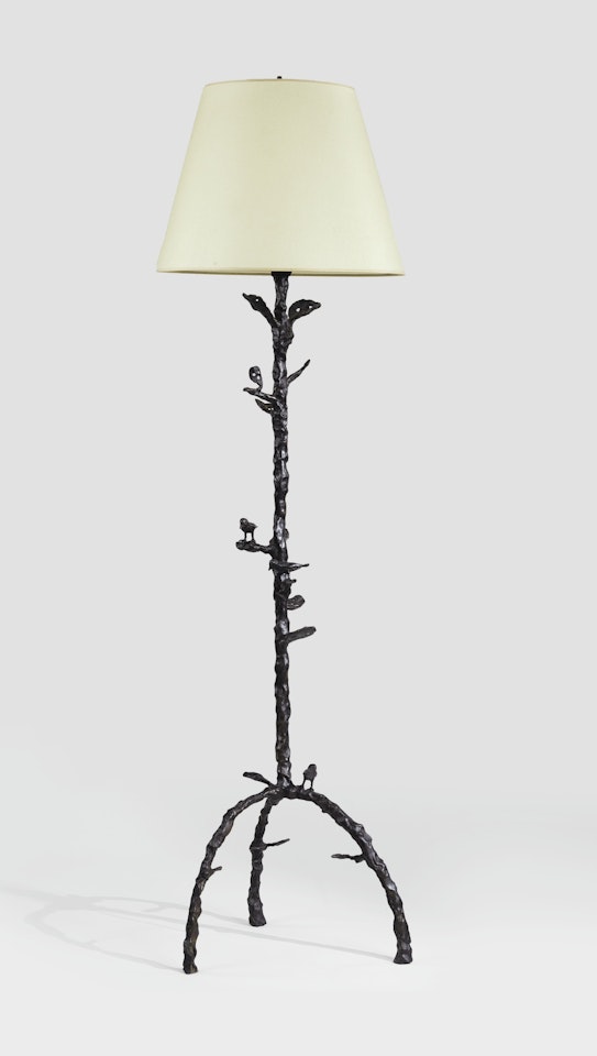 LAMPADAIRE AUX FEUILLES ET OISEAUX by Diego Giacometti