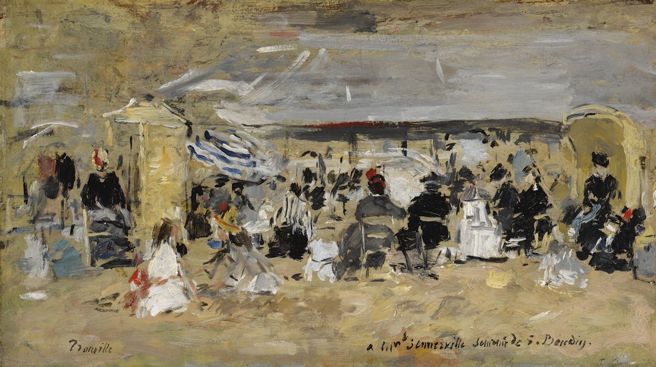 TROUVILLE, SCÈNE DE PLAGE by Eugène Boudin