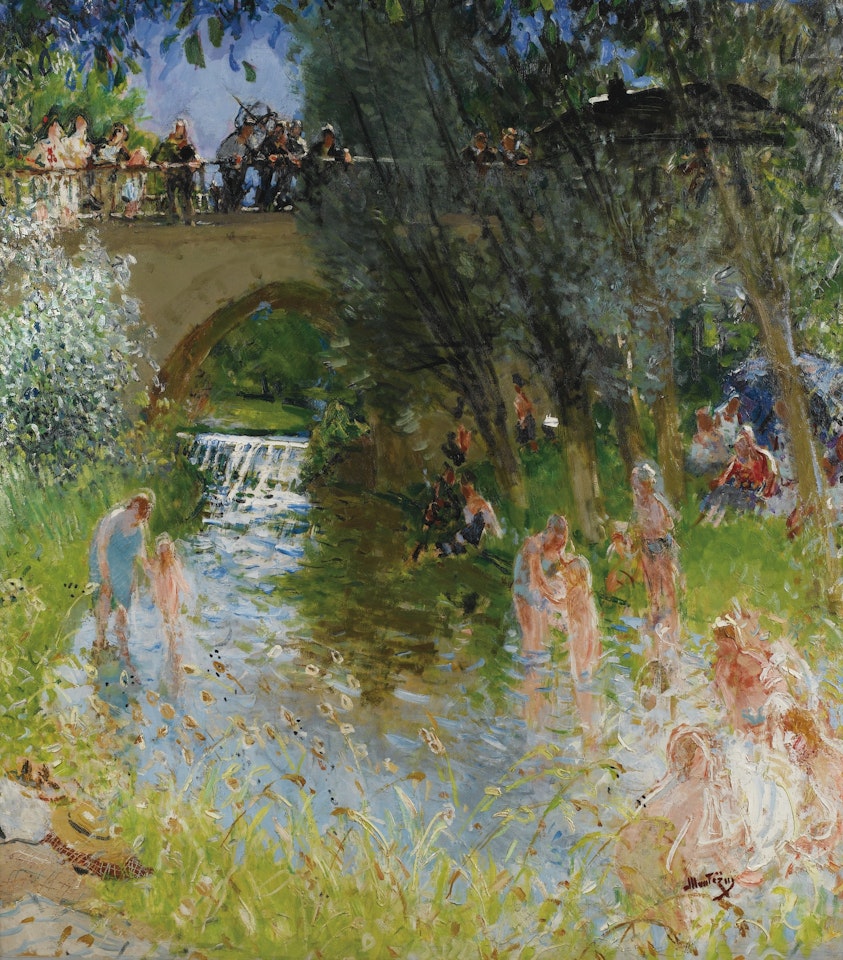 LA BAIGNADE by Pierre Eugène Montezin