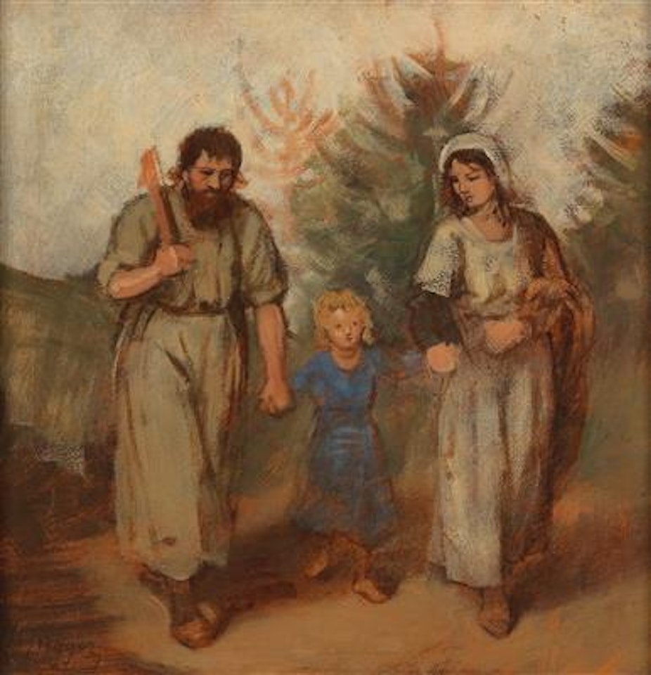 Holy Family, study for the altarpiece The Holy Family in Dölsach by Franz von Defregger