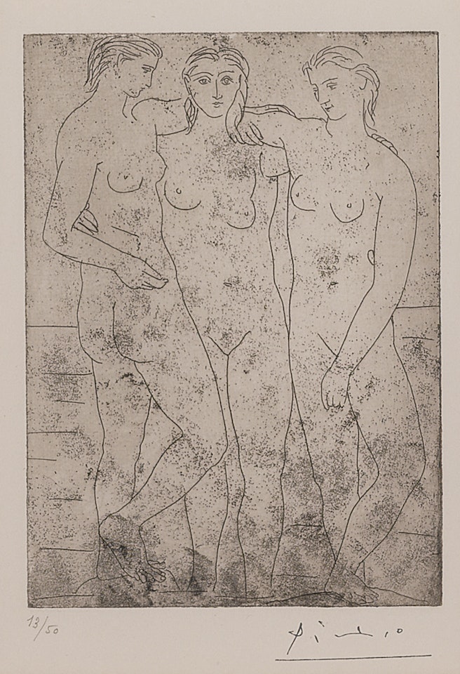 LES TROIS BAIGNEUSES. II (B. 61; BA. 107) by Pablo Picasso