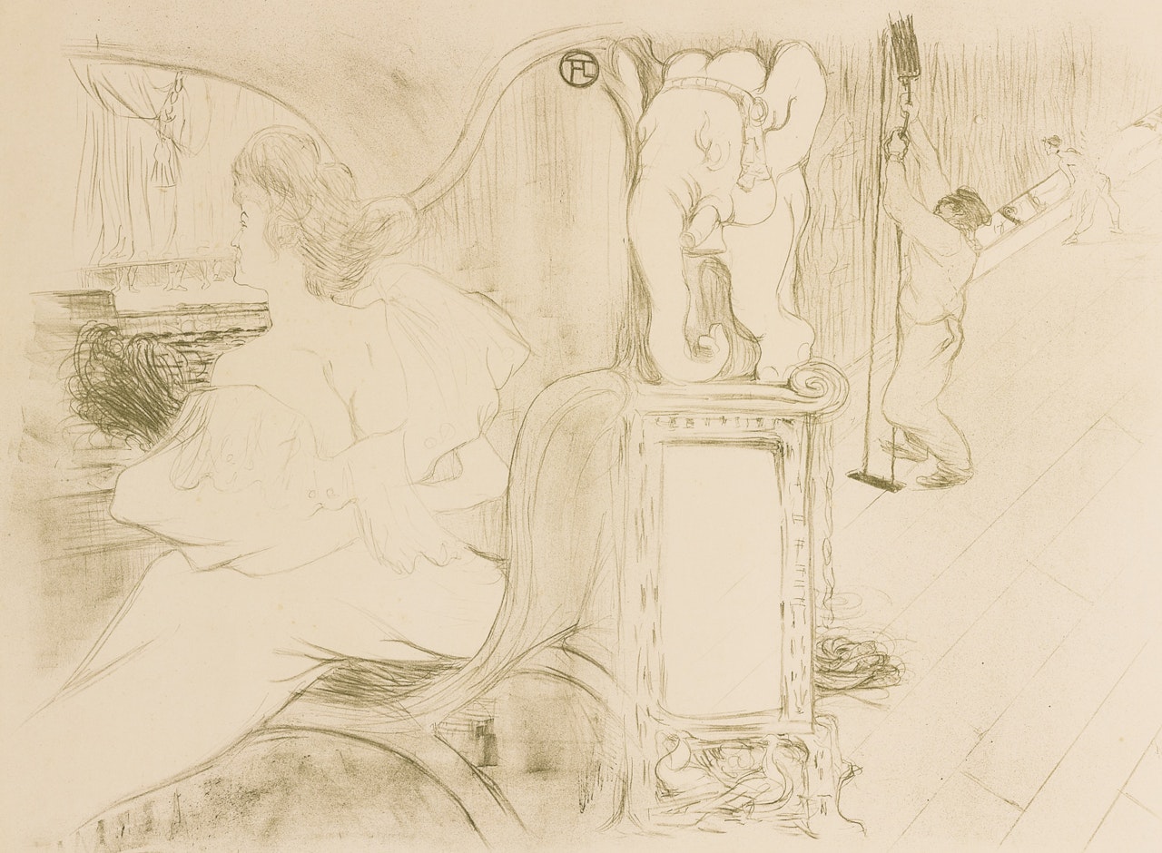 COUVERTURE DE L'ESTAMPE ORIGINALE (DELTEIL 127; ADRIANI 129; WITTROCK 96) by Henri de Toulouse-Lautrec