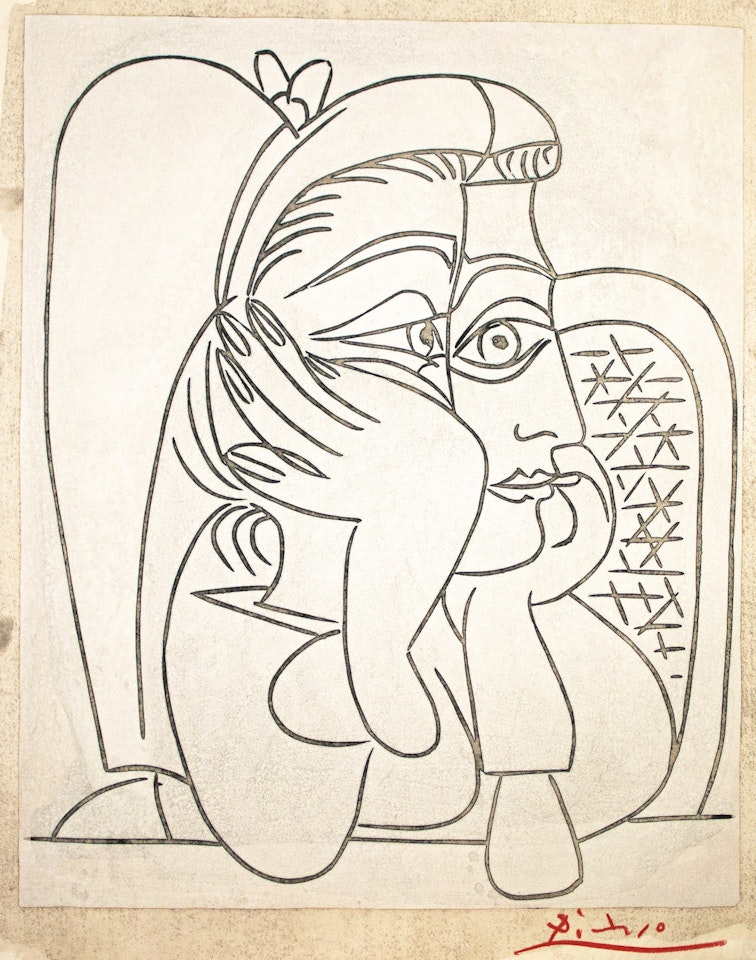 PORTRAIT DE JACQUELINE ACCOUDÉE (FEMME ACCOUDÉE) (B. 922; BA. 1240) by Pablo Picasso