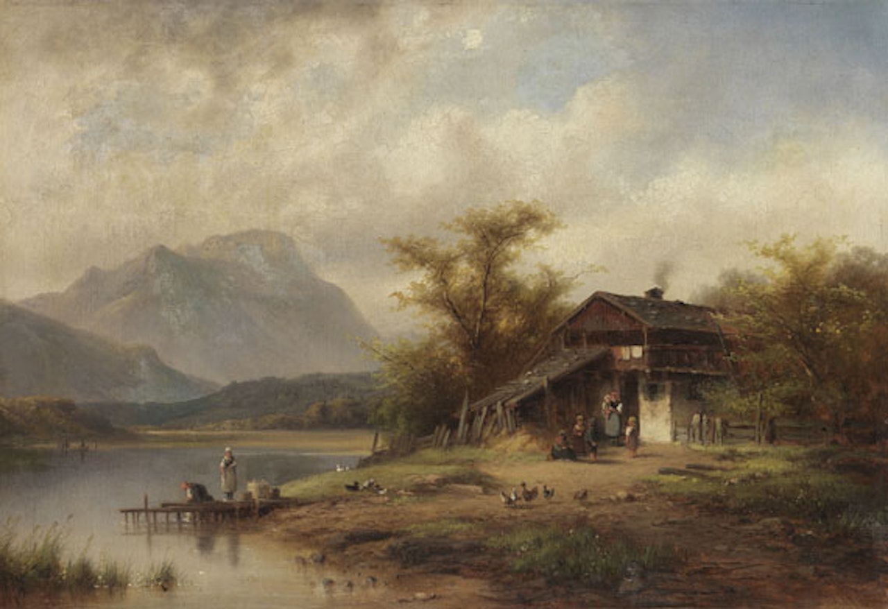 Waschtag am Oberbayrischen See by Anton Doll
