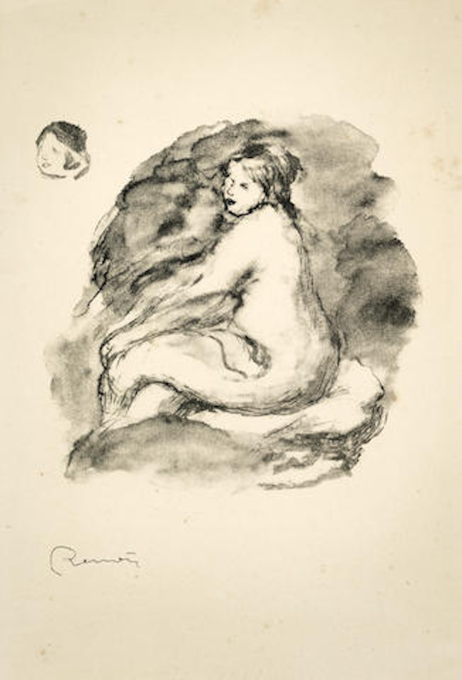 Etude de Femme Nue, Assise, Variante, from L'Album des douze Lithographies by Pierre-Auguste Renoir