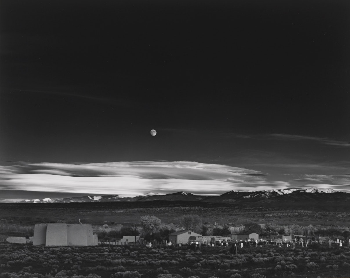 MOONRISE, HERNANDEZ, NEW MEXICO' by Ansel Adams