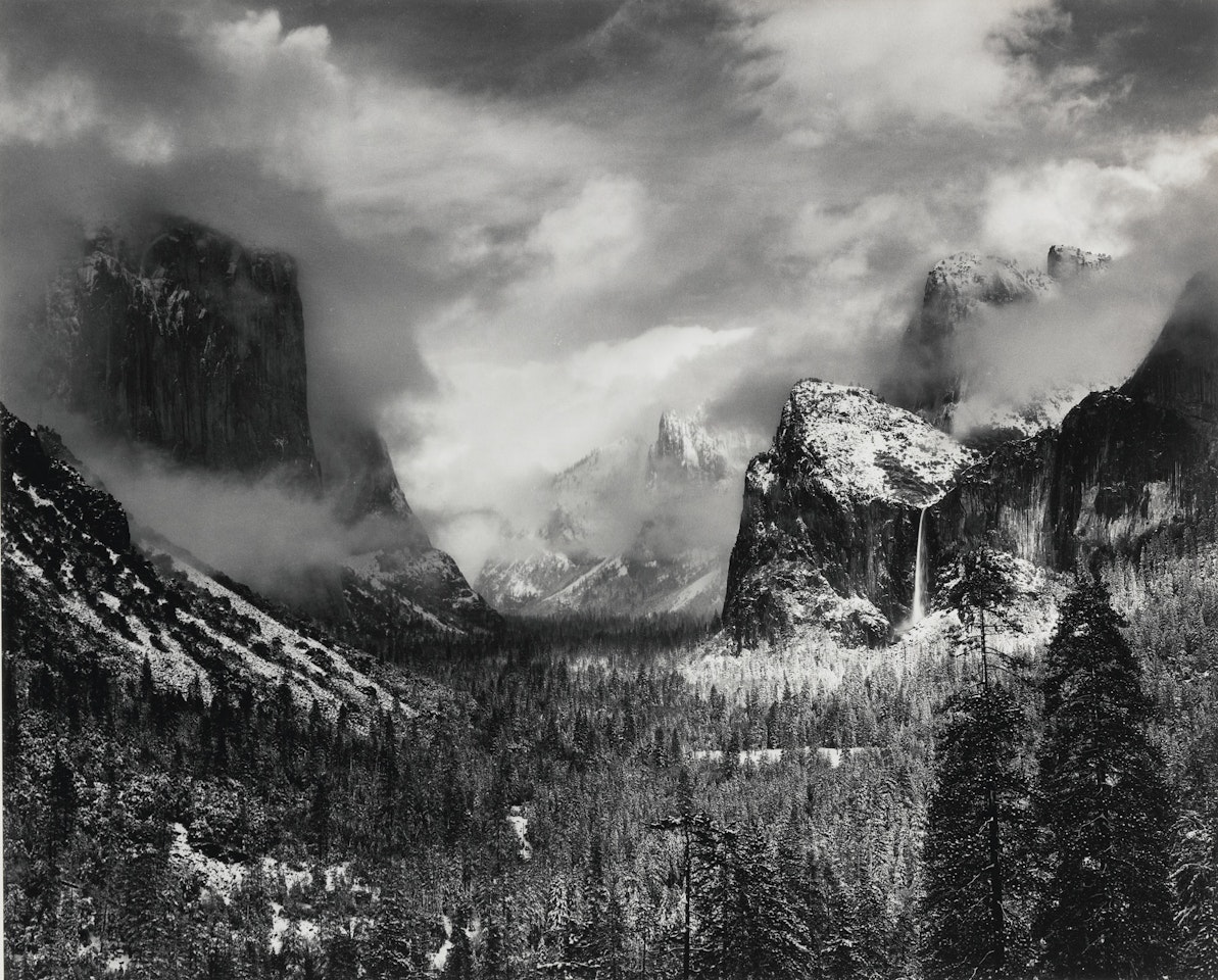 WINTER STORM, YOSEMITE VALLEY' by Ansel Adams