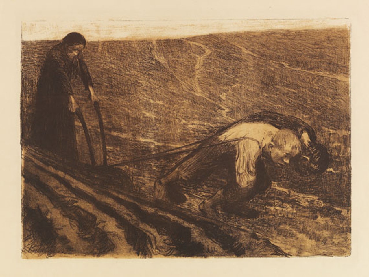 Pflugzieher und Weib by Kathe Kollwitz