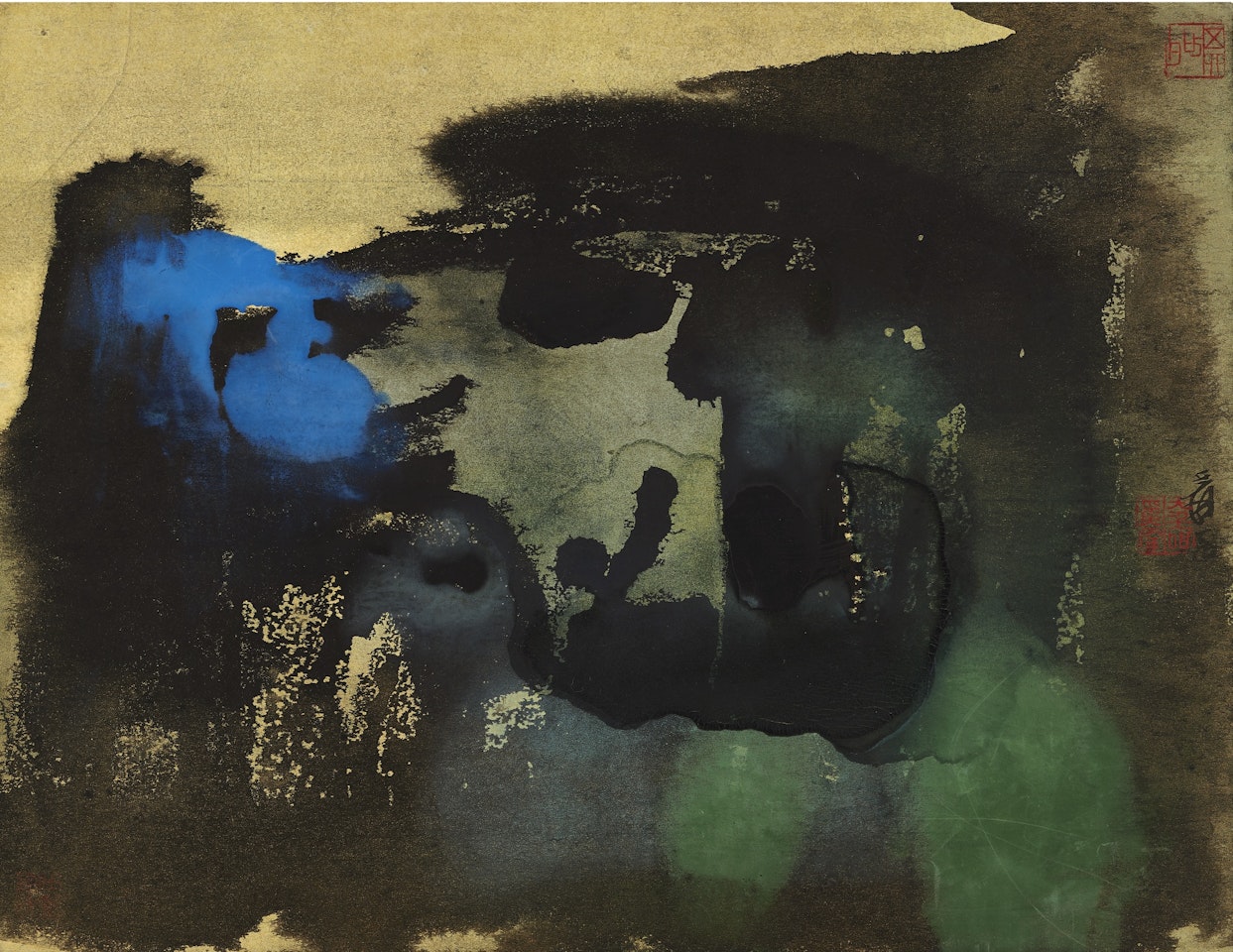 CLOUD GIRDLED CRAGS by Zhang Daqian